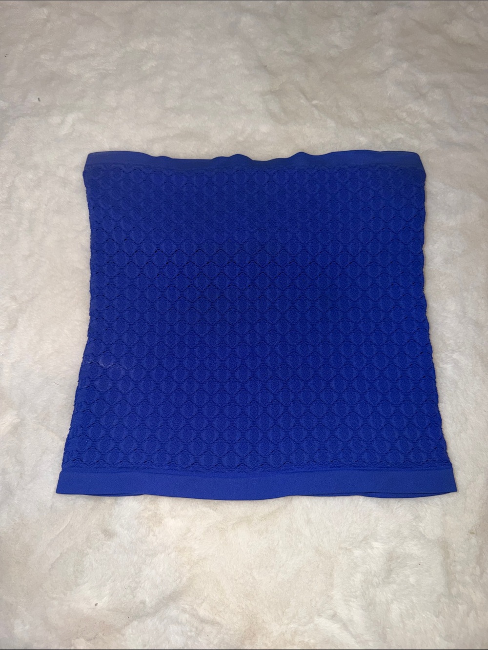 Free People Royal Blue Strapless Textured Tube Top Size M/L
